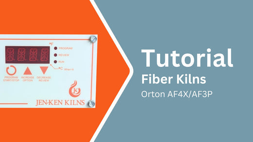 Jen-Ken Kilns graphic with image of controller board with text: Tutorial - Fiber Kilns - Orton AF4X/AF3P
