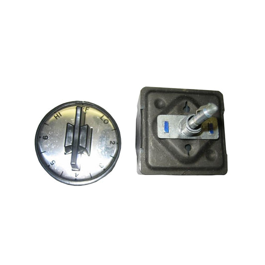 Jen-Ken Kilns 240V Infinite Switch for 240V Kilns with existing Infinite Switches next to switch knob