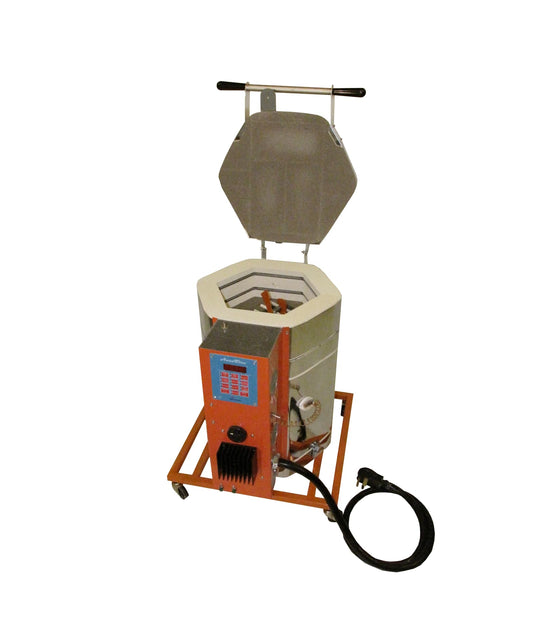 Jen-Ken Kilns Vertical Air Bath Excalibur top section open