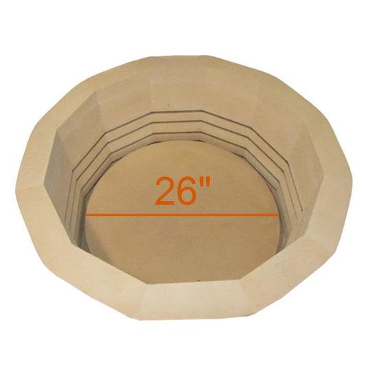 Jen-Ken Kilns 26" round kiln shelf inside of a round kiln