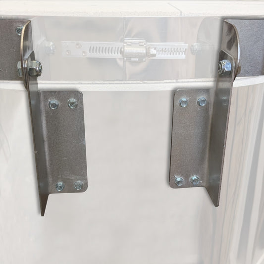 Jen-Ken Kilns kiln hinge rear view blurred