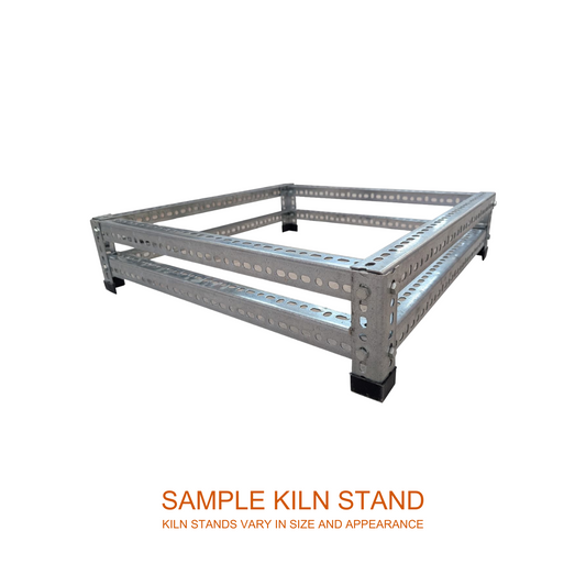 short steel kiln stand sample side view