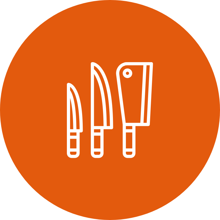 Jen-Ken Kilns knives icon orange