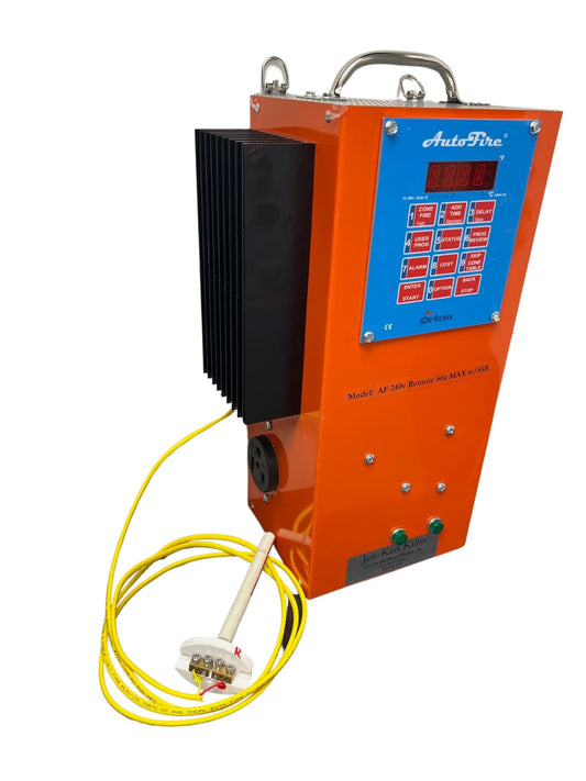 Jen-Ken Kilns Orton AutoFire 4000 12-Button Controller with thermocouple: side