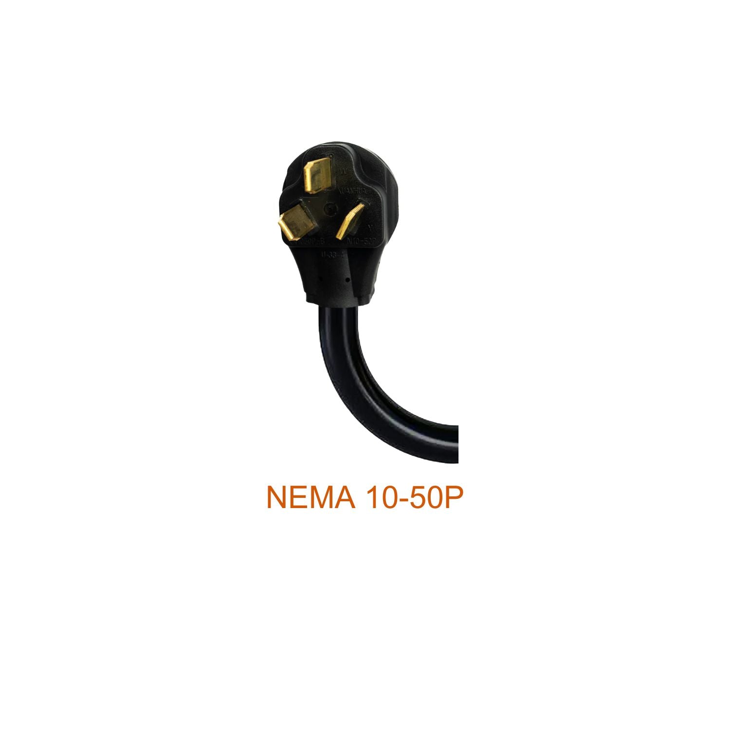 Jen-Ken Kilns power cord closeup of a NEMA 10-50P plug
