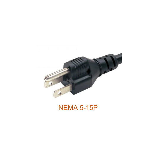 Jen-Ken Kilns power cord closeup of a NEMA 5-15P plug
