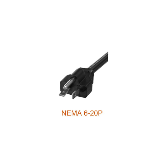 Jen-Ken Kilns power cord closeup of a NEMA 6-20P plug
