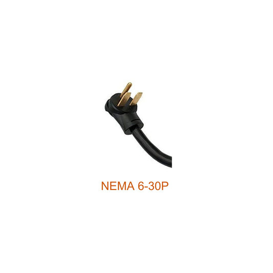 Jen-Ken Kilns power cord closeup of a NEMA 6-30P plug