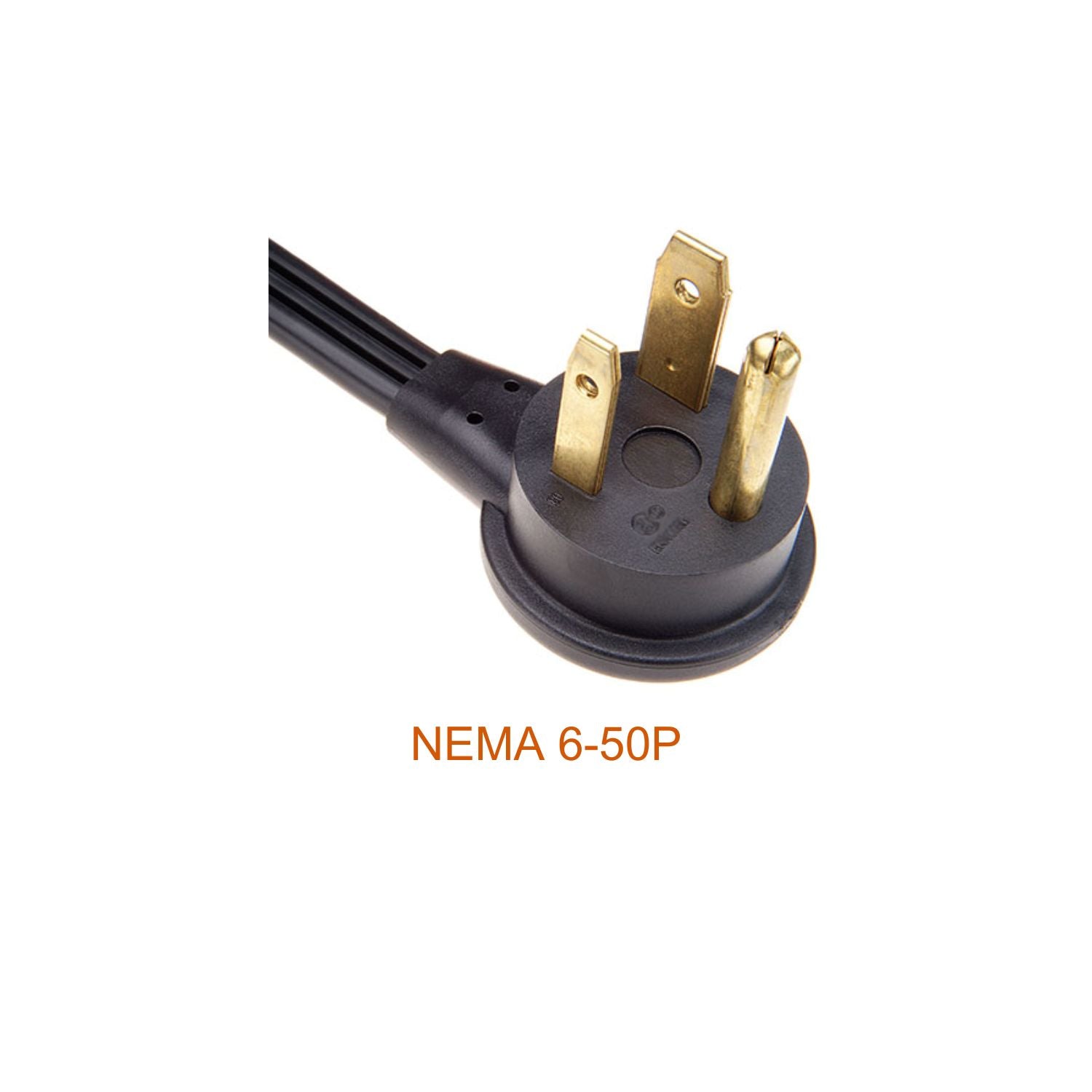 Jen-Ken Kilns power cord closeup of a NEMA 6-50P plug