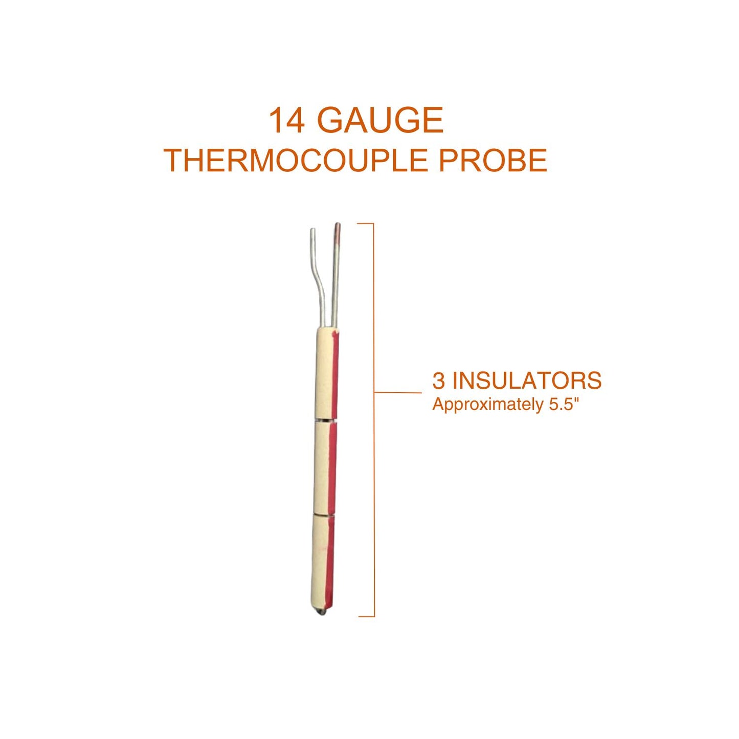 Jen-Ken Kilns 14-gauge thermocouple probes with specs
