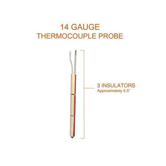 Jen-Ken Kilns 14-gauge thermocouple probes with specs