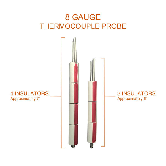 Jen-Ken Kilns 8-gauge thermocouple probes with specs