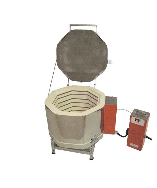 Jen-Ken Kilns Crucible 1813 Kiln open
