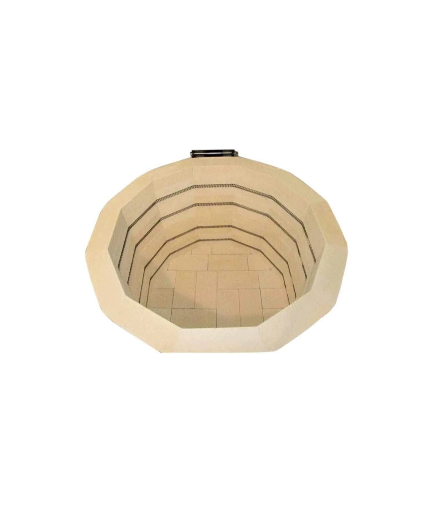 Inside of Jen-Ken Kilns mega coil 2822 3" kiln 