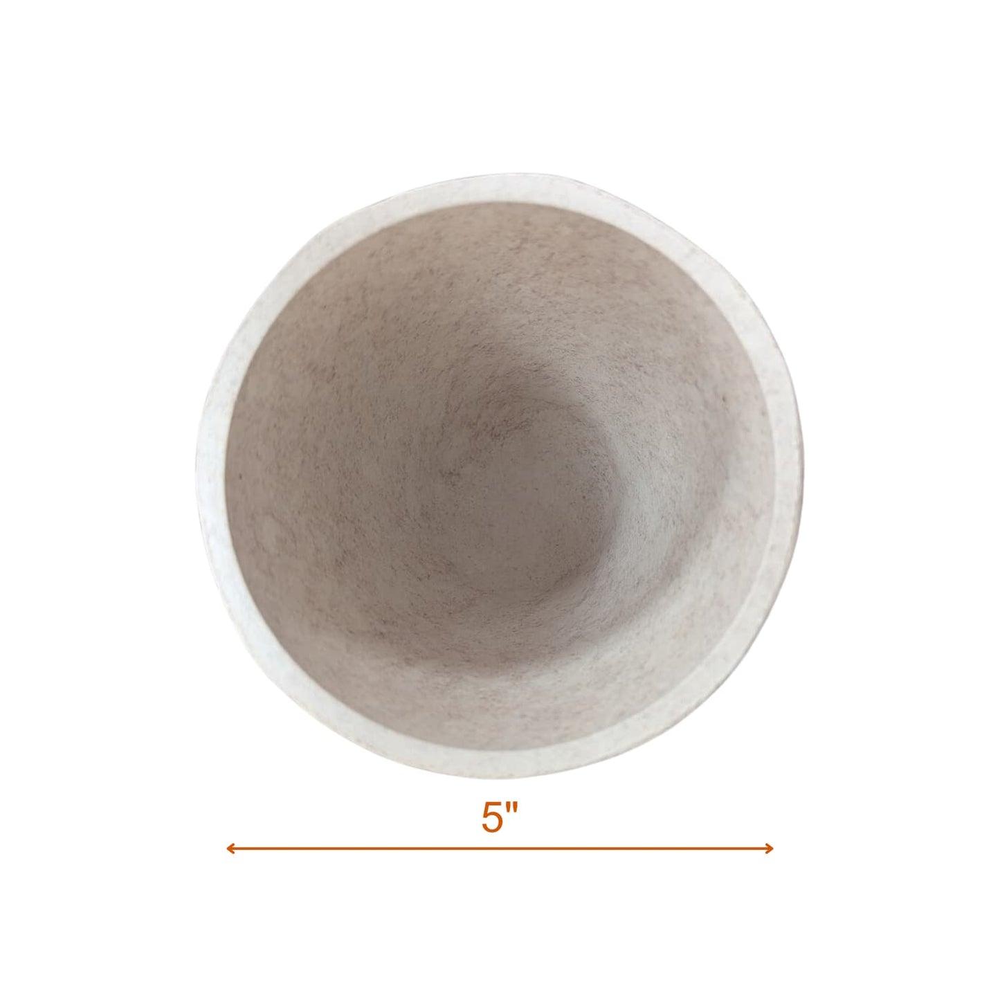 7.5" ceramic crucible/floral former glass mold view from above