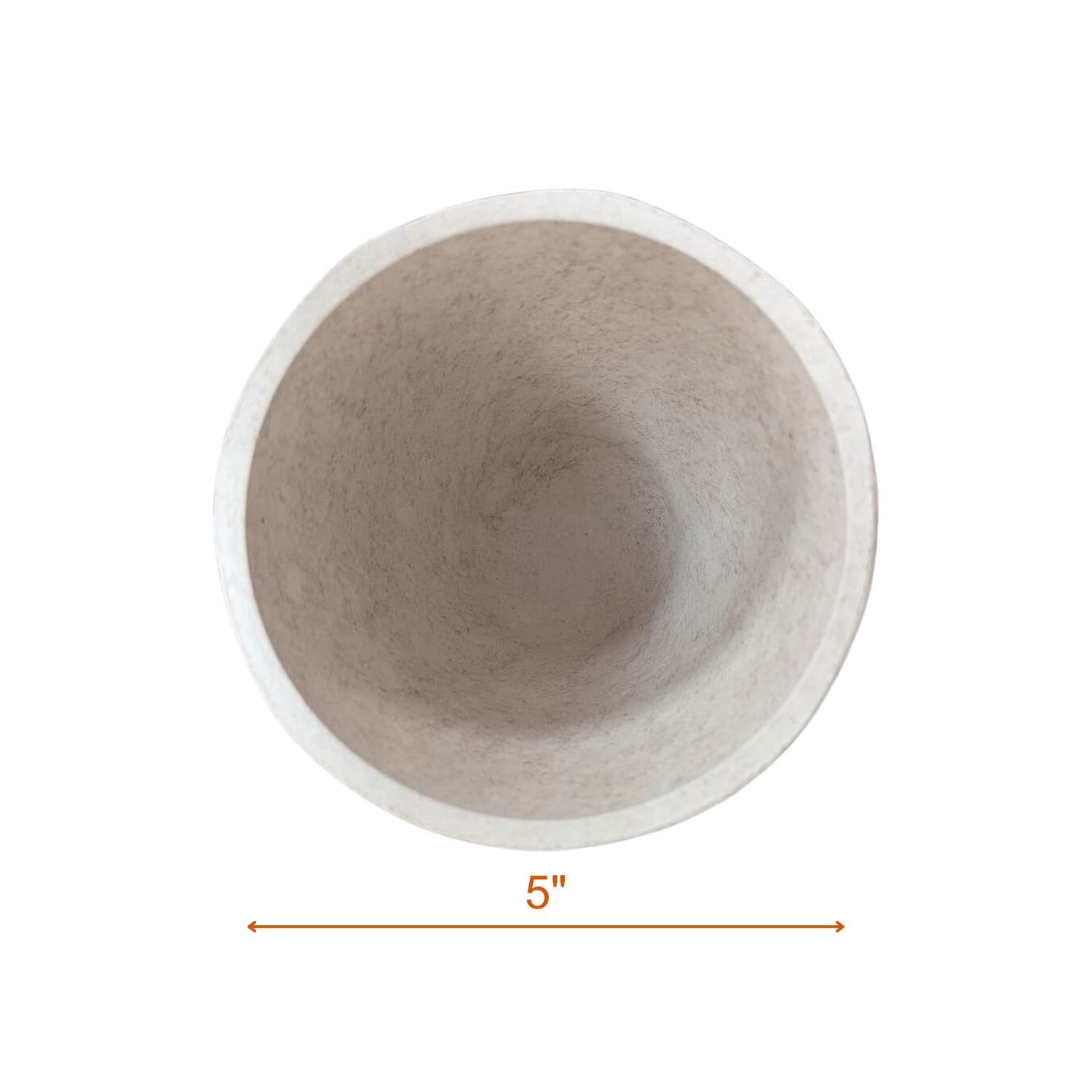 7.5" ceramic crucible/floral former glass mold view from above