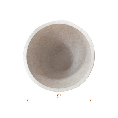 7.5" ceramic crucible/floral former glass mold view from above