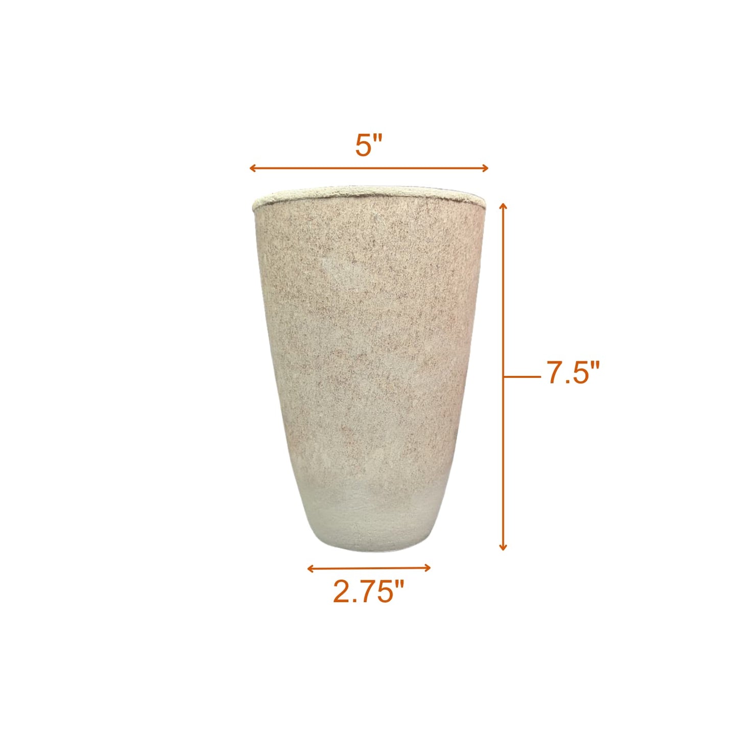 7.5" ceramic crucible/floral former glass mold with specs