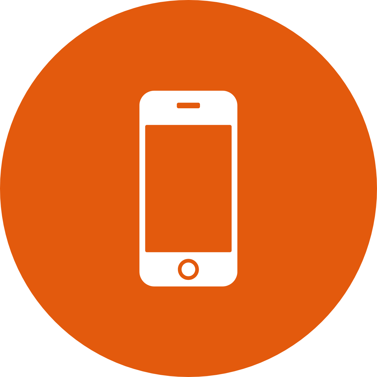 Jen-Ken Kilns cell phone icon orange