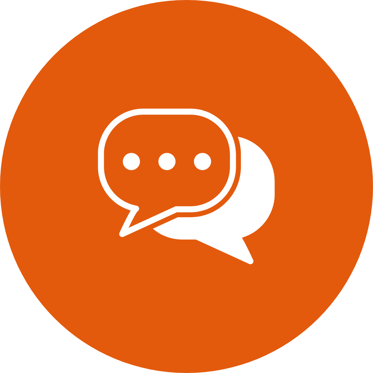 Jen-Ken Kilns text message icon orange