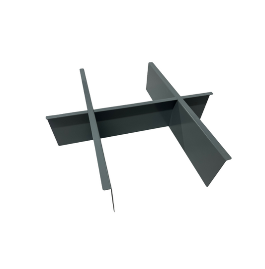 small gray metal kiln stand on white background